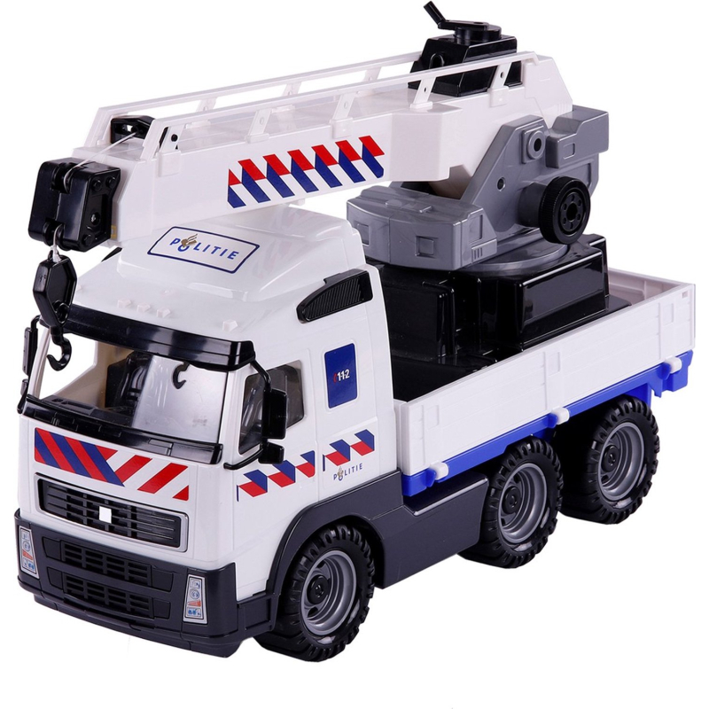 Politie Takelwagen Speelgoed met Kraan en Takelhaak – Politie Vrachtwagen