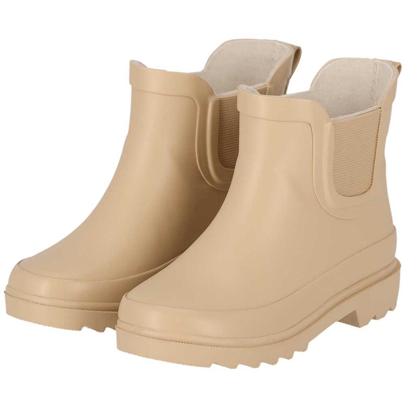 XQ Kinder regenlaarzen beige – korte regenboots – maat 23/24