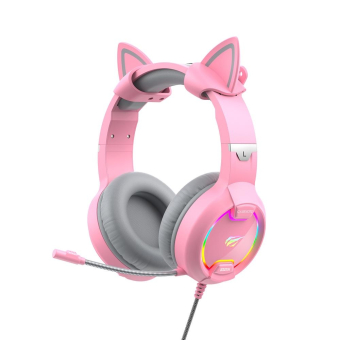 HAVIT H2233D CAT EAR RGB GAMING HEADSET KLEUR ROZE