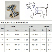 Heat Transfer Printing Mesh Breathable Chest and Back Harness Set M