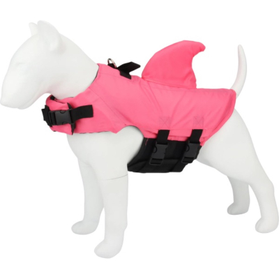 Honden zwemvest "Haai" Zwemvest voor honden Roze Maat S