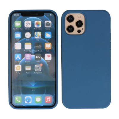 Iphone 12 - 12 Pro TPU Hoesje Back Cover Color Navy