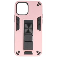 Iphone 12 - 12 Pro Stand Hardcase Back Cover Color Roze