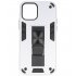 Iphone 12 - 12 Pro Stand Hardcase Back Cover Color Zilver