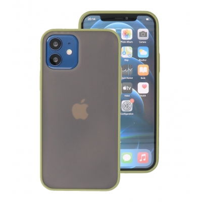 Iphone 12 Mini Hoesje Hard Case Color Navy Groen
