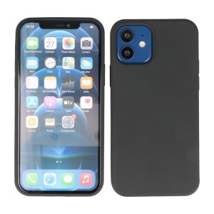 Iphone 12 Mini TPU Hoesje Back Cover Color Zwart