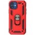 Iphone 12 Mini Pantser Hoesje met Ring Houder Rood