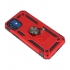 Iphone 12 Mini Pantser Hoesje met Ring Houder Rood