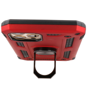 Iphone 12 Pro Max Pantser Hoesje met Ring Houder Rood