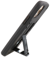 Iphone 12 Pro Max Stand Hardcase Back Cover Color Zwart