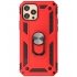 Iphone 12 Pro Max Pantser Hoesje met Ring Houder Rood