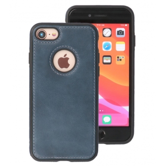 Iphone 7/8/SE2020/SE2022 Leer Hoesje BackCover Navy