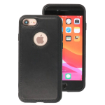 Iphone 7/8/SE2020/SE2022 Leer Hoesje BackCover Zwart