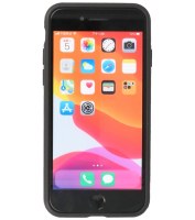 Iphone 7/8/SE2020/SE2022 Leer Hoesje BackCover Zwart
