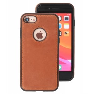 Iphone 7/8/SE2020/SE2022 Leer Hoesje BackCover Cognac