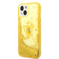 Guess Liquid Glitter Backcover voor de iPhone 14 & 13 Geel