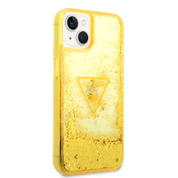 Guess Liquid Glitter Backcover voor de iPhone 14 & 13 Geel