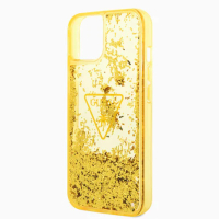 Guess Liquid Glitter Backcover voor de iPhone 14 & 13 Geel