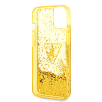 Guess Liquid Glitter Backcover voor de iPhone 14 & 13 Geel