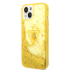 Guess iPhone 14 & 13 Hardcase Backcover Liquid Glitter Translucent Yellow