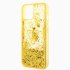 Guess iPhone 14 & 13 Hardcase Backcover Liquid Glitter Translucent Yellow