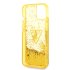 Guess iPhone 14 & 13 Hardcase Backcover Liquid Glitter Translucent Yellow