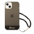 iPhone 14 Hardcase Backcover Doorzichtig met koord Guess Zwart