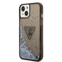 Guess iPhone 14 & 13 Hardcase Backcover Liquid Glitter Translucent Black