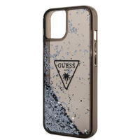 Guess iPhone 14 & 13 Hardcase Backcover Liquid Glitter Translucent Black