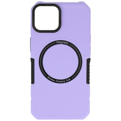 Magnetic Charging Case for iPhone 14 Plus Purple