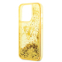 Guess Liquid Glitter Backcover voor de iPhone 14 Pro Max Geel