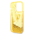 Guess Liquid Glitter Backcover voor de iPhone 14 Pro Max Geel