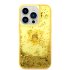 Guess iPhone 14 Pro Max Hardcase Backcover Liquid Glitter Translucent Yellow