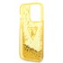 Guess iPhone 14 Pro Max Hardcase Backcover Liquid Glitter Translucent Yellow