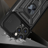 Hybrid Armor Camshield hoesje voor iPhone 14 Pro gepantserd hoesje met camerahoes zwart