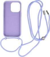 Iphone 14 Pro Max TPU Hoesje Back Cover Met Koord Color Paars