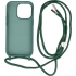 Iphone 14 Pro Max TPU Hoesje Back Cover Met Koord Color Groen