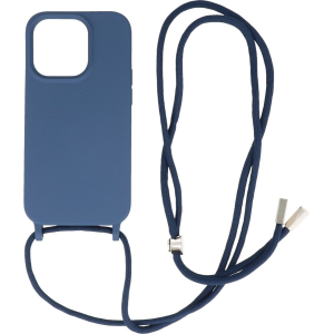 Iphone 14 Pro Max TPU Hoesje Back Cover Met Koord Color Navy