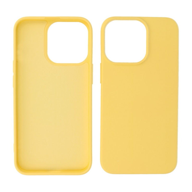 Iphone 15 Pro TPU Hoesje Back Cover Kleur Geel