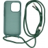 Iphone 14 Pro TPU Hoesje Back Cover Met Koord Color Groen