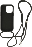 Iphone 14 Pro TPU Hoesje Back Cover Met Koord Color Zwart