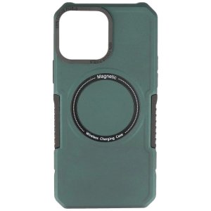 Magnetic Charging Case for iPhone 14 Pro Max Dark Green