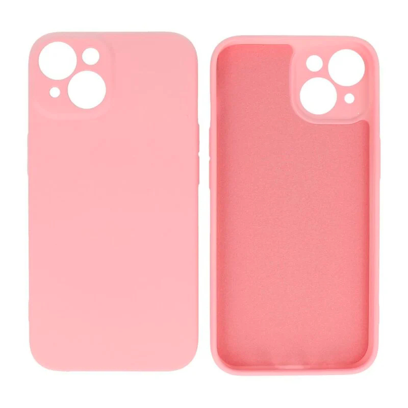 Iphone 15 TPU Hoesje Back Cover Kleur Roze