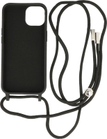 Iphone 14 TPU Hoesje Back Cover Met Koord Color Zwart