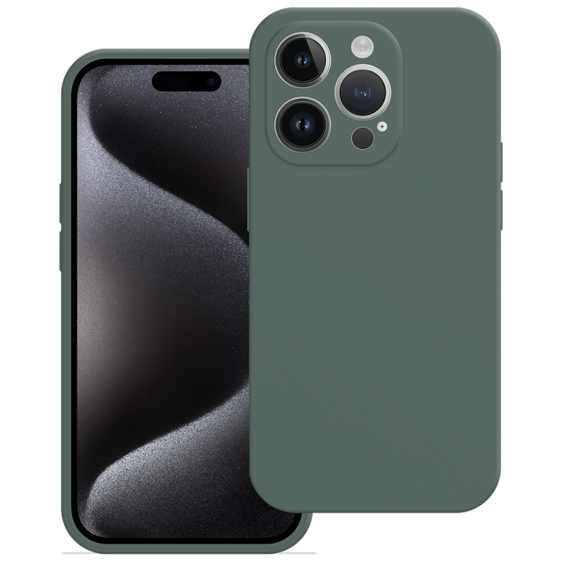 Just in Case iPhone 15 Pro Max Premium Liquid Color TPU Case Groen
