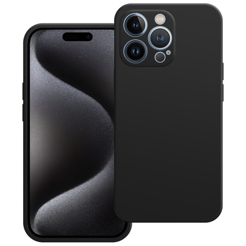 Just in Case iPhone 15 Pro Premium Liquid Color TPU Case Zwart