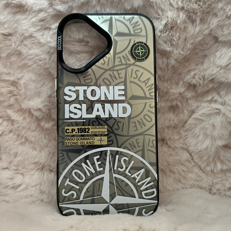 Trendy Stone Island iPhone 17 hoesje Hoogwaardige Zwart kleur