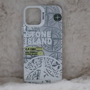 Trendy Stone Island iPhone 12 en 12 Pro hoesje Hoogwaardige Zilver kleur