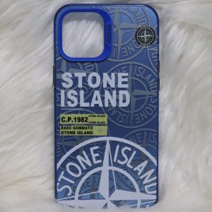 Trendy Stone Island Iphone 12 Pro Max Back Case High End Blue Color