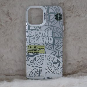 Trendy Stone Island iPhone 12 Pro Max hoesje Hoogwaardige Zilver kleur